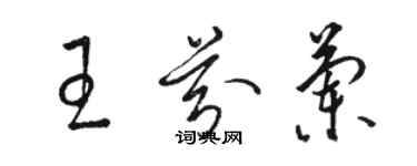 駱恆光王芬蘭草書個性簽名怎么寫