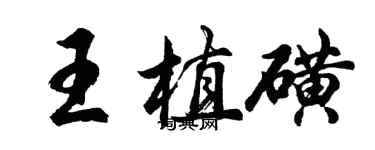 胡問遂王植磺行書個性簽名怎么寫