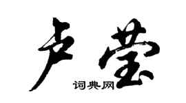 胡問遂盧瑩行書個性簽名怎么寫