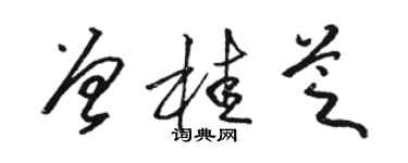 駱恆光曾桂芝草書個性簽名怎么寫