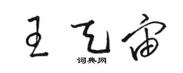 駱恆光王天宙草書個性簽名怎么寫