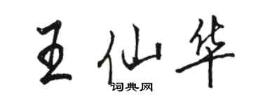 駱恆光王仙華行書個性簽名怎么寫