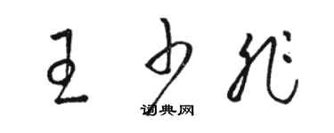 駱恆光王少非草書個性簽名怎么寫