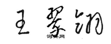 駱恆光王翠翎草書個性簽名怎么寫