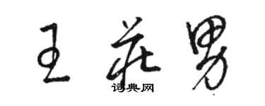 駱恆光王莊男草書個性簽名怎么寫