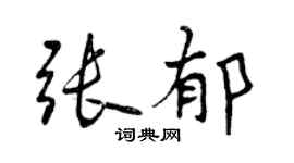 曾慶福張郁行書個性簽名怎么寫