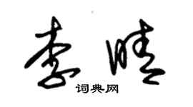 朱錫榮李晴草書個性簽名怎么寫