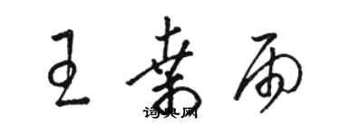 駱恆光王桑雨草書個性簽名怎么寫