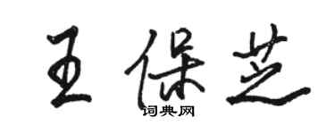 駱恆光王保芝行書個性簽名怎么寫