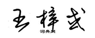 朱錫榮王梓或草書個性簽名怎么寫