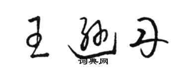 駱恆光王遜丹草書個性簽名怎么寫