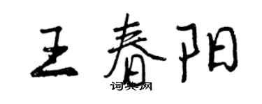曾慶福王春陽行書個性簽名怎么寫