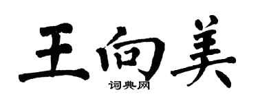 翁闓運王向美楷書個性簽名怎么寫