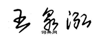 朱錫榮王泉泓草書個性簽名怎么寫