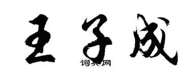 胡問遂王子成行書個性簽名怎么寫