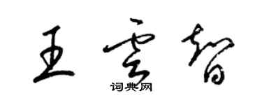 梁錦英王雲智草書個性簽名怎么寫