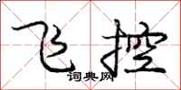 龐中華飛控行書怎么寫