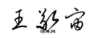 梁錦英王敬宙草書個性簽名怎么寫