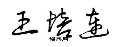 曾慶福王培連草書個性簽名怎么寫