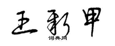 曾慶福王新甲草書個性簽名怎么寫