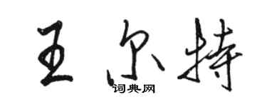 駱恆光王爾特行書個性簽名怎么寫