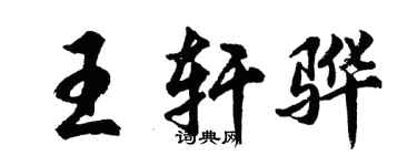 胡問遂王軒驊行書個性簽名怎么寫