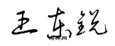 曾慶福王東銳草書個性簽名怎么寫
