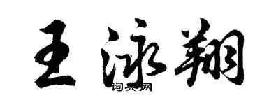 胡問遂王泳翔行書個性簽名怎么寫