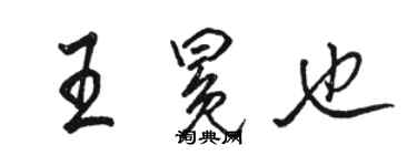 駱恆光王冕也行書個性簽名怎么寫