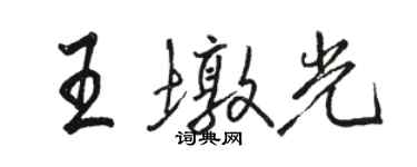 駱恆光王墩光行書個性簽名怎么寫