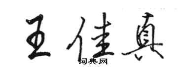 駱恆光王佳真行書個性簽名怎么寫