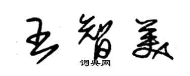 朱錫榮王智美草書個性簽名怎么寫