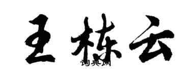 胡問遂王棟雲行書個性簽名怎么寫