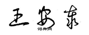 曾慶福王安泰草書個性簽名怎么寫