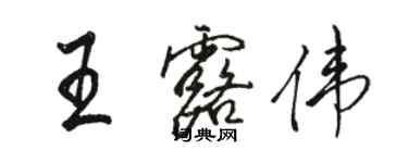 駱恆光王露偉行書個性簽名怎么寫