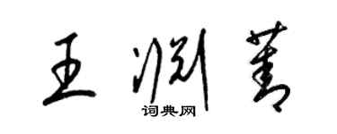梁錦英王淵菁草書個性簽名怎么寫