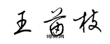 梁錦英王苗枝草書個性簽名怎么寫