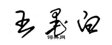 朱錫榮王墨白草書個性簽名怎么寫