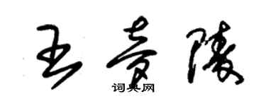 朱錫榮王夢陵草書個性簽名怎么寫