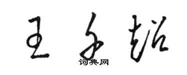 駱恆光王千超草書個性簽名怎么寫