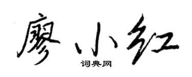 王正良廖小紅行書個性簽名怎么寫