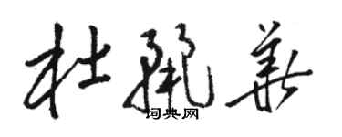 駱恆光杜麗華草書個性簽名怎么寫