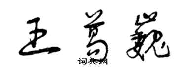 曾慶福王葛巍草書個性簽名怎么寫