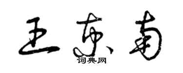 曾慶福王京南草書個性簽名怎么寫