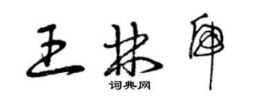 曾慶福王林虎草書個性簽名怎么寫