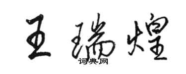 駱恆光王瑞煌行書個性簽名怎么寫
