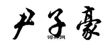 胡問遂尹子豪行書個性簽名怎么寫