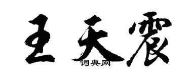 胡問遂王天震行書個性簽名怎么寫