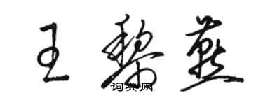 駱恆光王黎燕草書個性簽名怎么寫