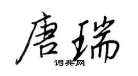 王正良唐瑞行書個性簽名怎么寫